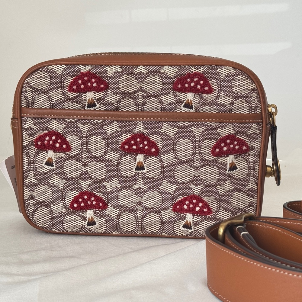 COACH Flight Bag In Signature Textile Jacquard With Mushroom Motif Embroidery